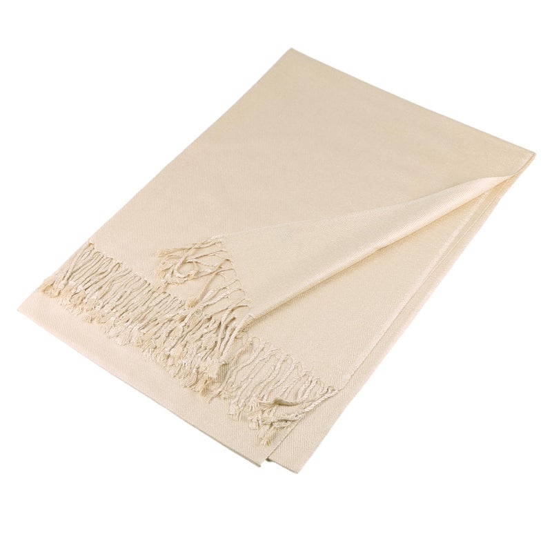 TZ Promise Women's Pashmina Shawls and Wraps for Evening Dress Soft Wedding Bridal Winter Warm Long Large Scarves (Beige) - Image 2